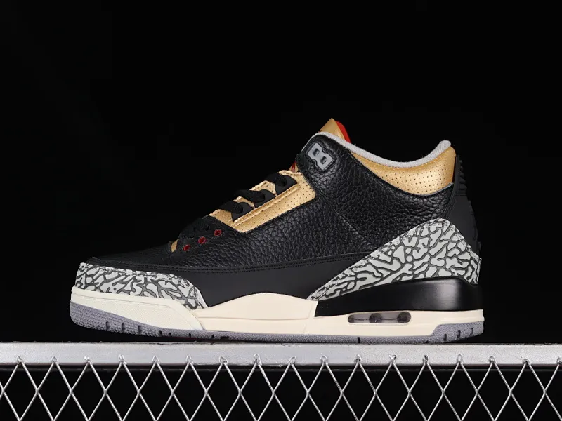All categories Air Jordan Jordan series basketball shoes Air Jordan 3 Air Jordan 3 Retro "Black Gold" AJ3 Joe 3 black gold cement CK9246-067